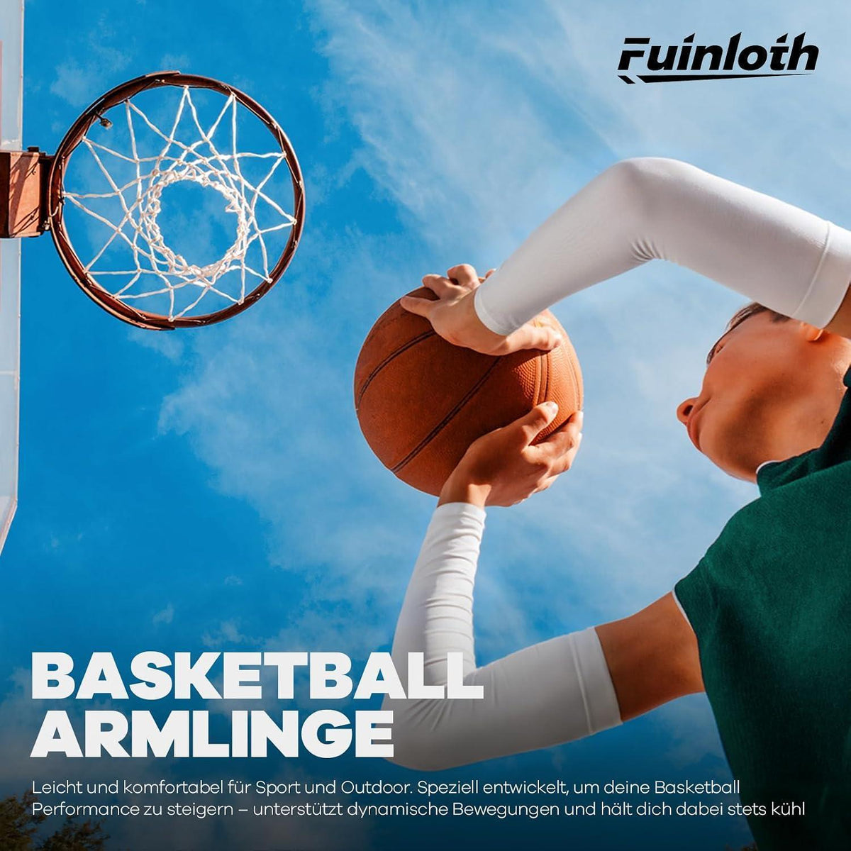 Sport-Armstulpen 4er-Set Schwarz – Für Basketball, Gaming & Alltag