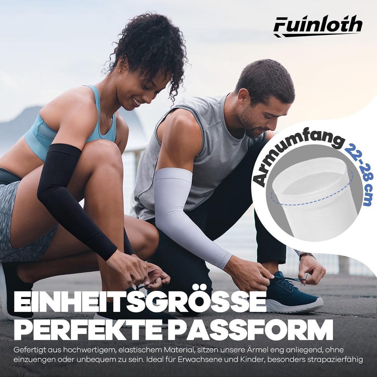 Sport-Armstulpen 4er-Set Schwarz – Für Basketball, Gaming & Alltag