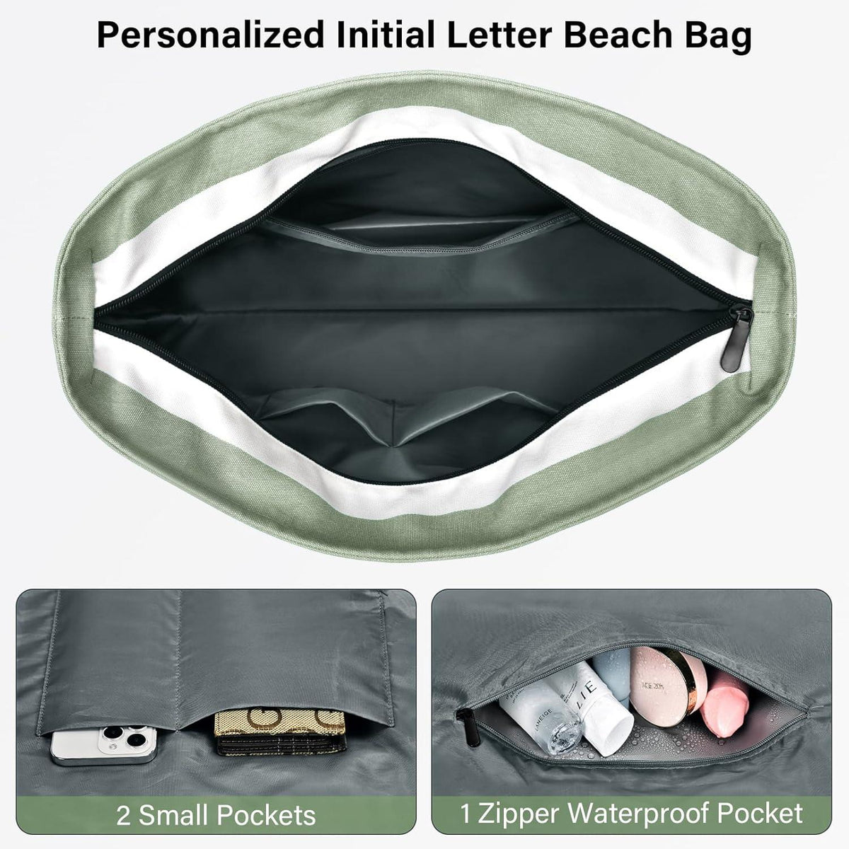Oscaurt XXL Strandtasche Damen Umhängetasche Wasserdicht Beach Tote Bag