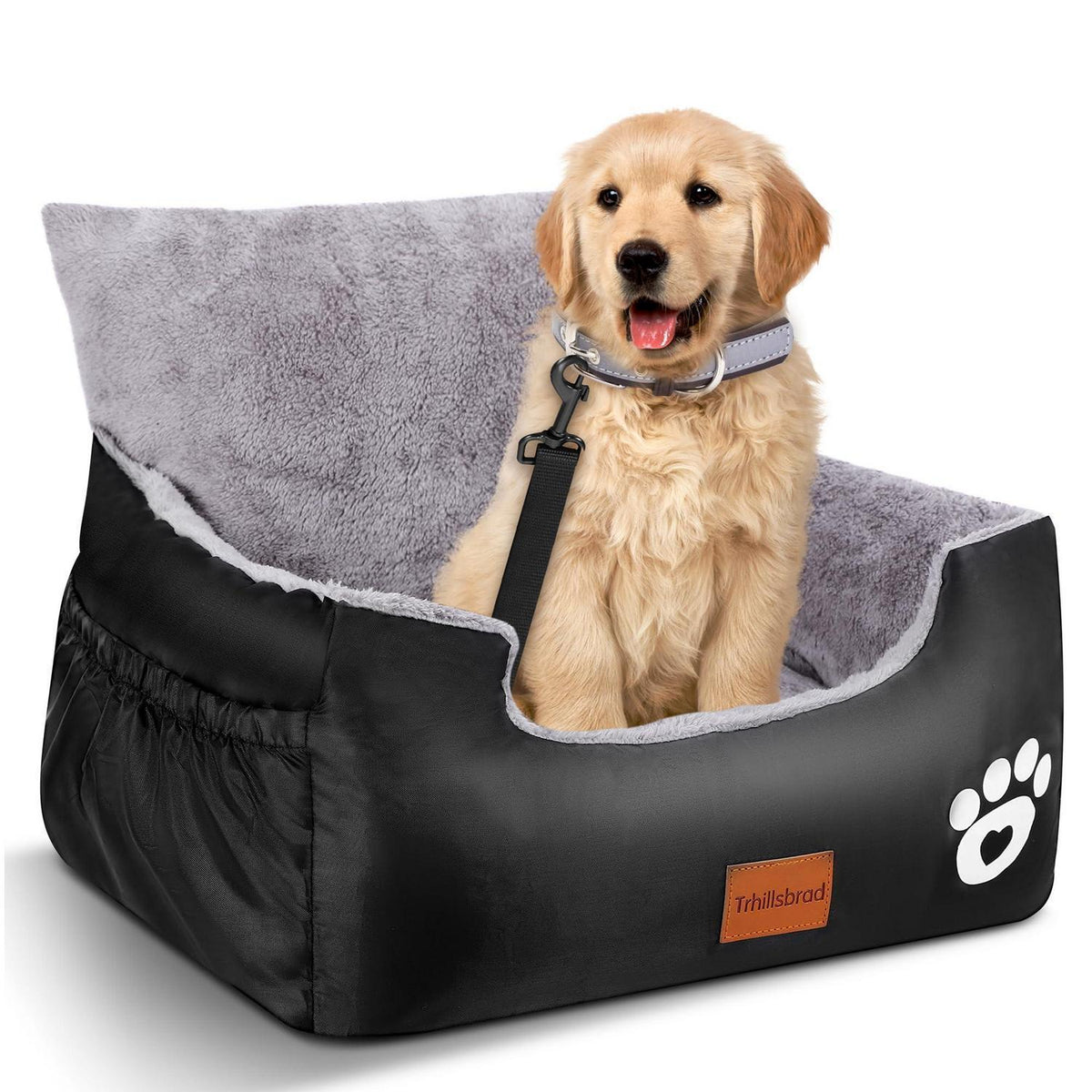Hunde Autositz mit Sicherheitsleine – Komfortabel & Waschbar