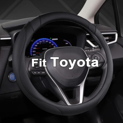 Lenkradbezug rund für Toyota – Schwarz in Lederoptik