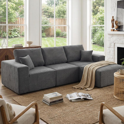 Großes Ecksofa 275cm mit Schlaffunktion & Ottomane
