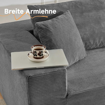 Großes Ecksofa 275cm mit Schlaffunktion & Ottomane