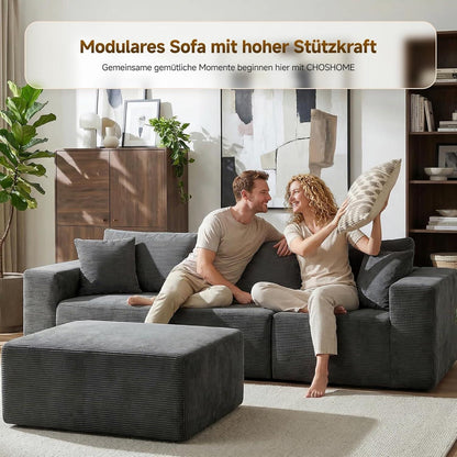 Großes Ecksofa 275cm mit Schlaffunktion & Ottomane