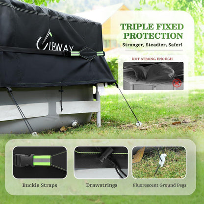Runde Poolabdeckung 488cm – UV-Schutz & Windfest