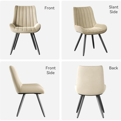 Moderner Esszimmerstuhl gepolstert – Beige, 6er Set
