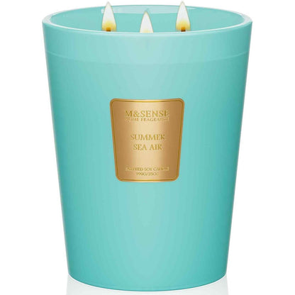 Duftkerze Meeresbrise Groß – 150h Sojawachs & Aromatherapie