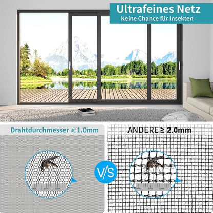 Fliegengitter Fenster 120x3000cm Edelstahl Zuschneidbar