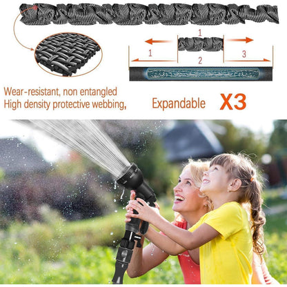 Flexibler Gartenschlauch 15m mit 7 Funktionen, erweiterbar