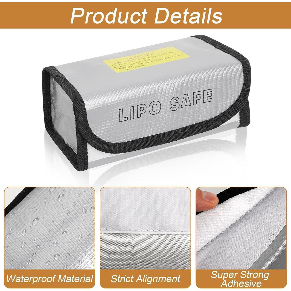 2x Lipo Safe Bag – Feuerfeste Akku Tasche für LiPo & E-Bike