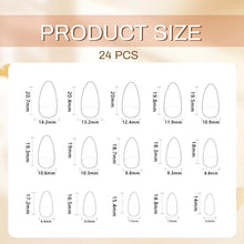 Hellgrüne French Tip Press on Nägel 30 Stück - Mittel Almond