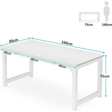 Großer Schreibtisch 160x80cm – Weißer Home Office Arbeitstisch