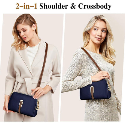 TEUEN Kleine Damen Umhängetasche Leder Crossbody