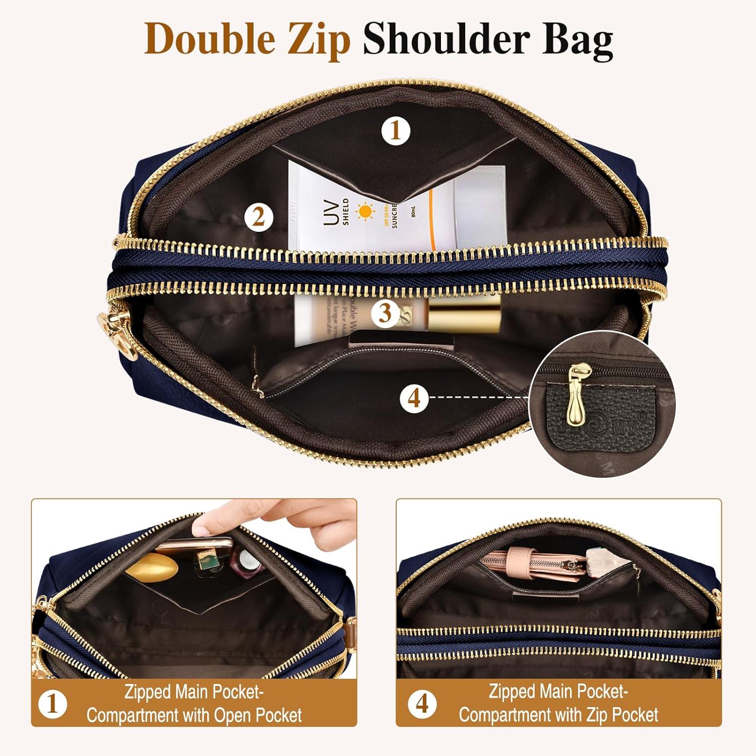 TEUEN Kleine Damen Umhängetasche Leder Crossbody