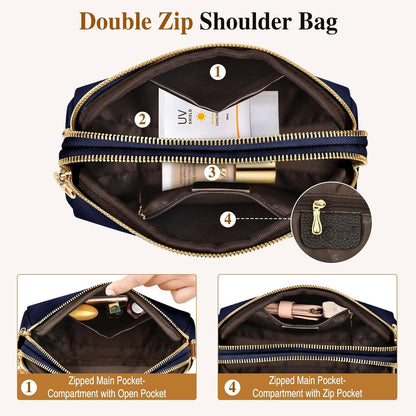 TEUEN Kleine Damen Umhängetasche Leder Crossbody