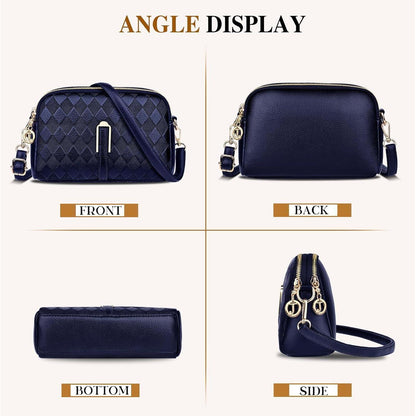 TEUEN Kleine Damen Umhängetasche Leder Crossbody