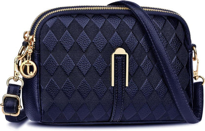 TEUEN Kleine Leder Umhängetasche Damen Crossbody Bag Handtasche