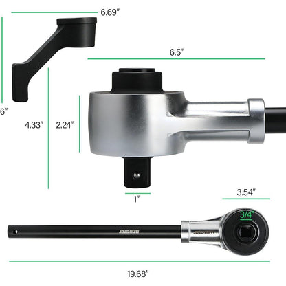 Drehmomentvervielfältiger 3/4" 2900 Nm 1:3 mit Reaktionsarm