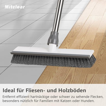 Boden-Scheuerbürste Langem Stiel 2-in-1 Bodenschrubber steifen Borsten
