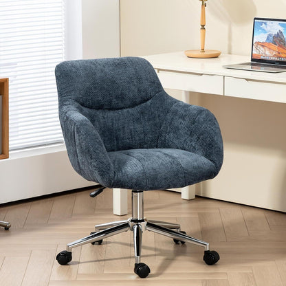 Bürostuhl Drehstuhl höhenverstellbar 150 kg Belastbar Chenille-Stoff