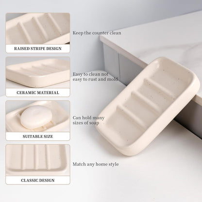 Keramik Badezimmer Set 4-teilig – Organizer & Deko