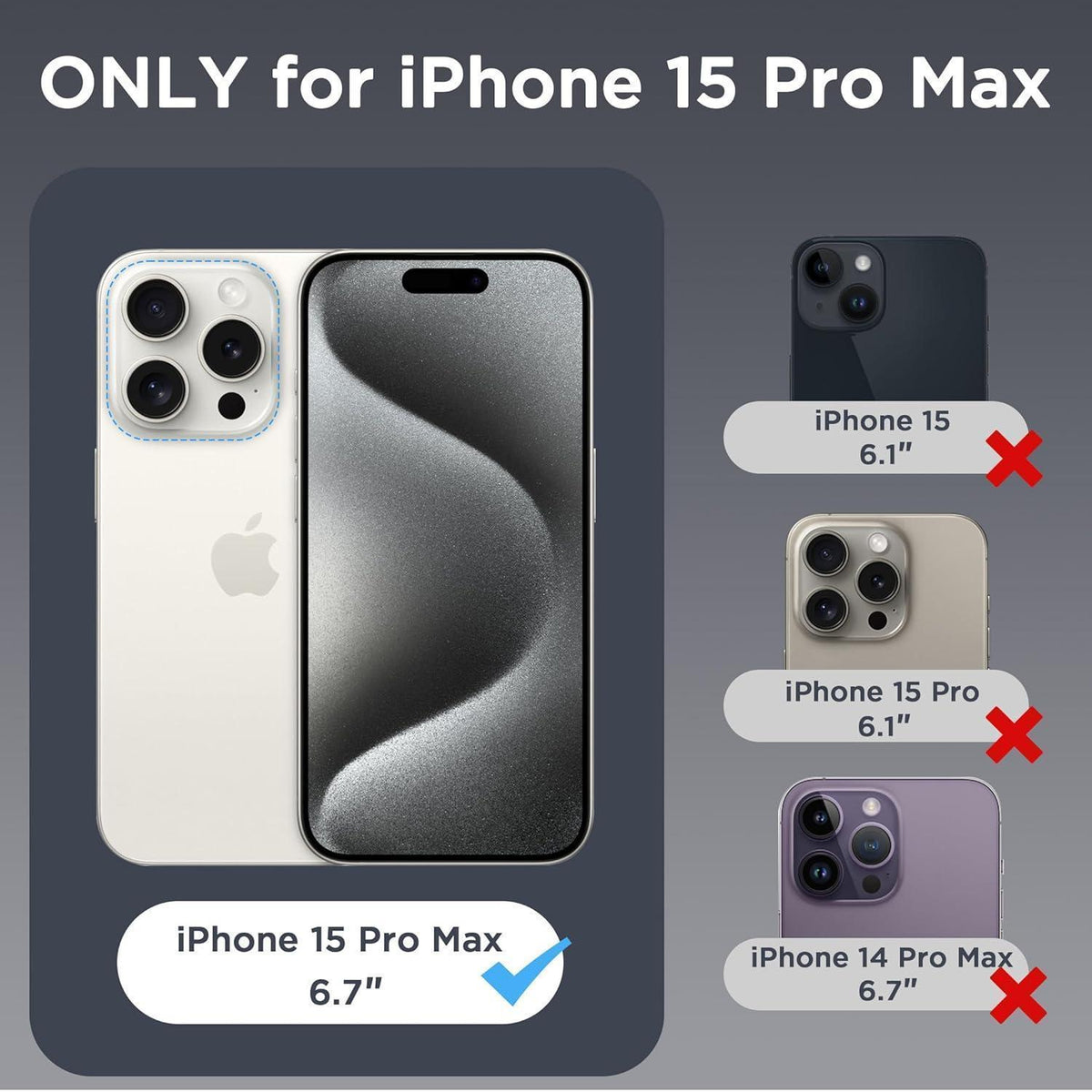 iPhone 15 Pro Max Hülle mit MagSafe, Kameraschutz, matt transluzent