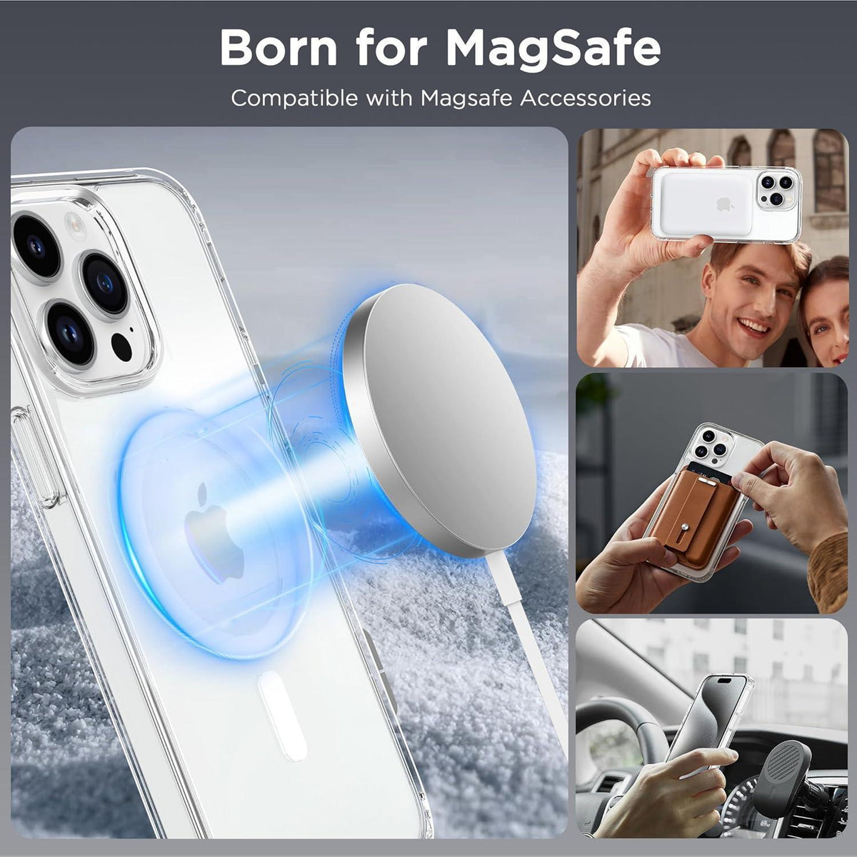 iPhone 15 Pro Max Hülle mit MagSafe, Kameraschutz, matt transluzent