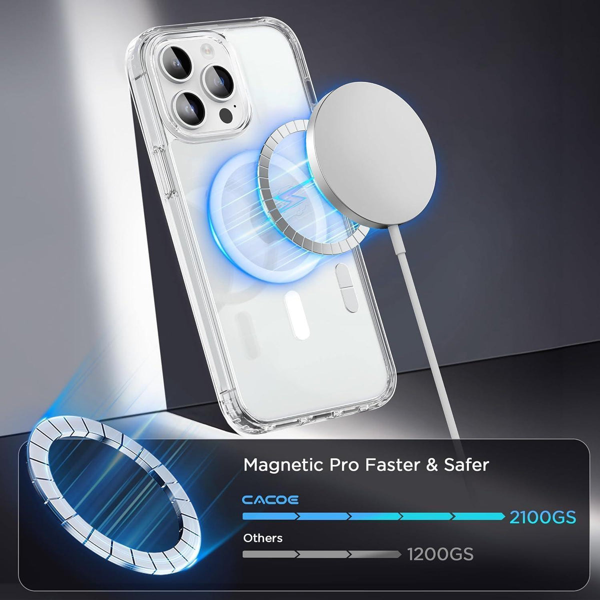 iPhone 14 Pro Max Hülle mit MagSafe, Kameraschutz, matt transluzent