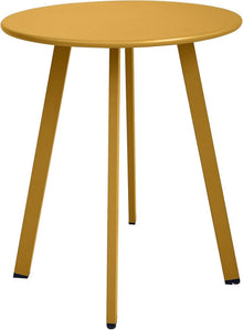 Moderner Gelber Stahl Outdoor Beistelltisch für Garten & Balkon