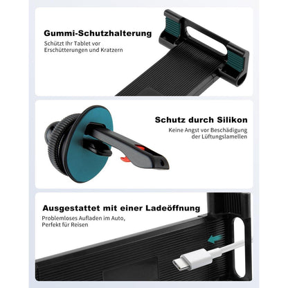 Auto Tablet Halterung Lüftung, 360° Drehbar & Stabil