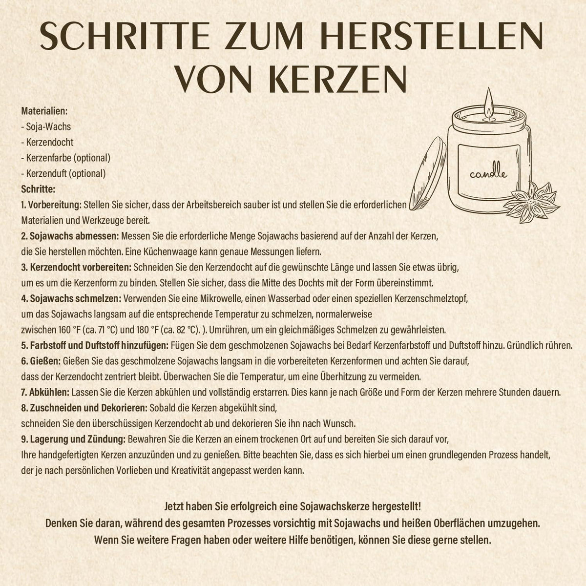 Premium Sojawachs für Kerzen – 20kg, 100% Natürlich