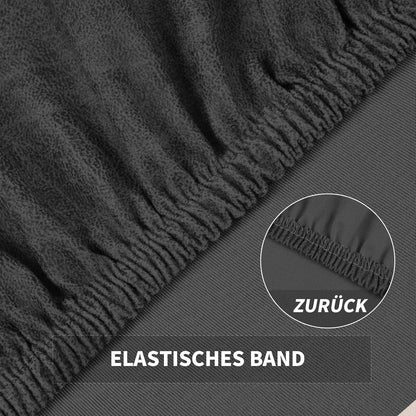Stretch Stuhlhussen Sämischleder 4er Set Schwarz