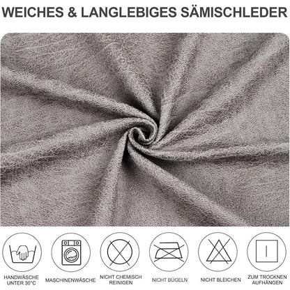 Stretch Stuhlhussen Set 4er Grau – Abnehmbar & Waschbar