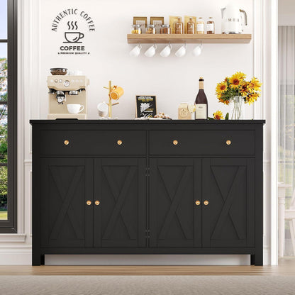 140cm Sideboard mit Arbeitsplatte – Küchenschrank & Buffetschrank