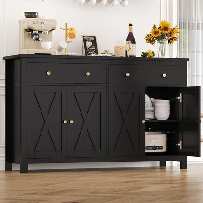 140cm Sideboard mit Arbeitsplatte – Küchenschrank & Buffetschrank
