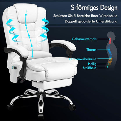 ALFORDSON Bürostuhl mit Massagefunktion und ergonomischem
