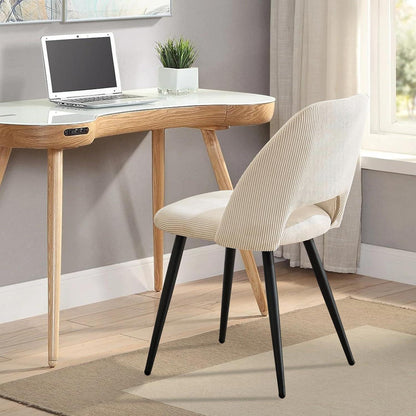 Esszimmerstühle 4er Set, Samt, Beige – Modern & Komfortabel