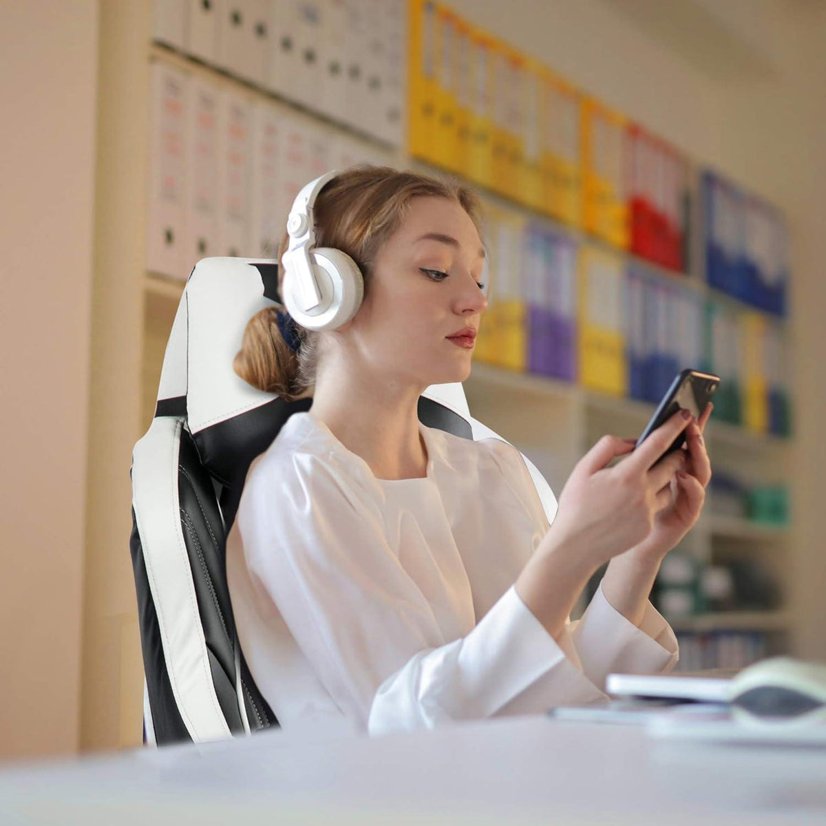KCREAM Gaming Stuhl mit Fußstütze und
