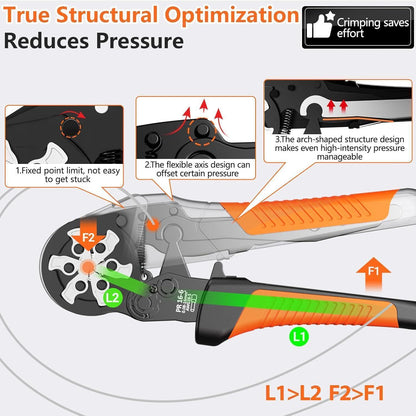 Crimpzangen Set 0,08-16 mm² mit 1500 Aderendhülsen