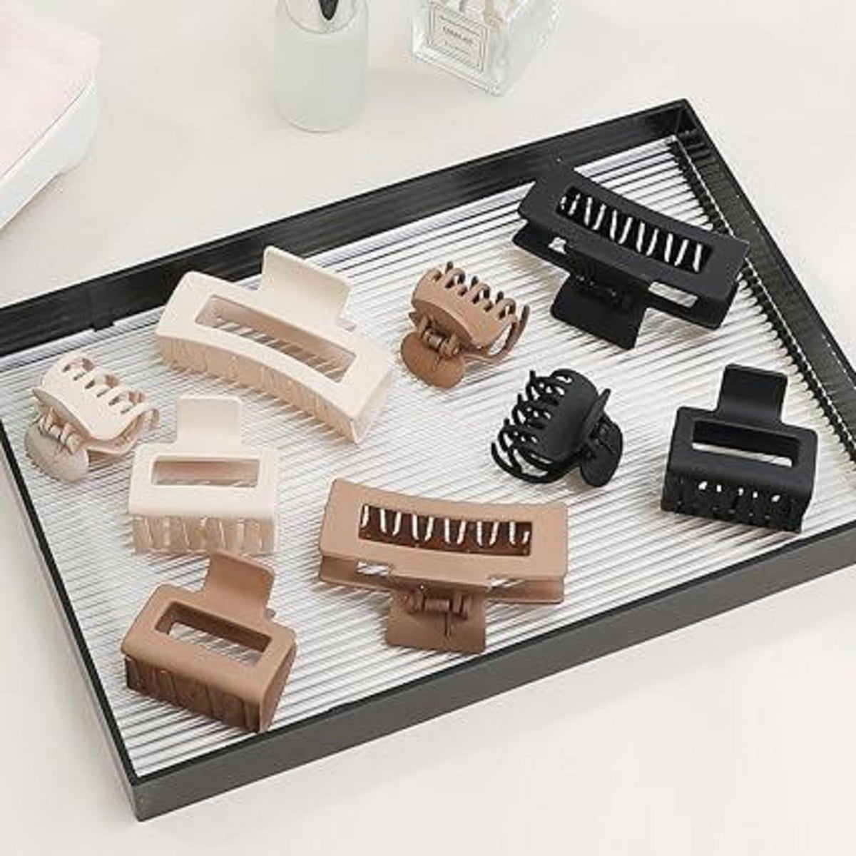 Haarklammern Set 9 Stück Braun Damen Haarspangen