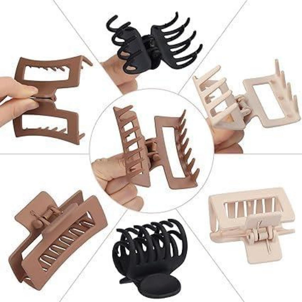 Haarklammern Set für Damen, 3 Stile, mittelgroß, klein, rechteckig, quadratisch