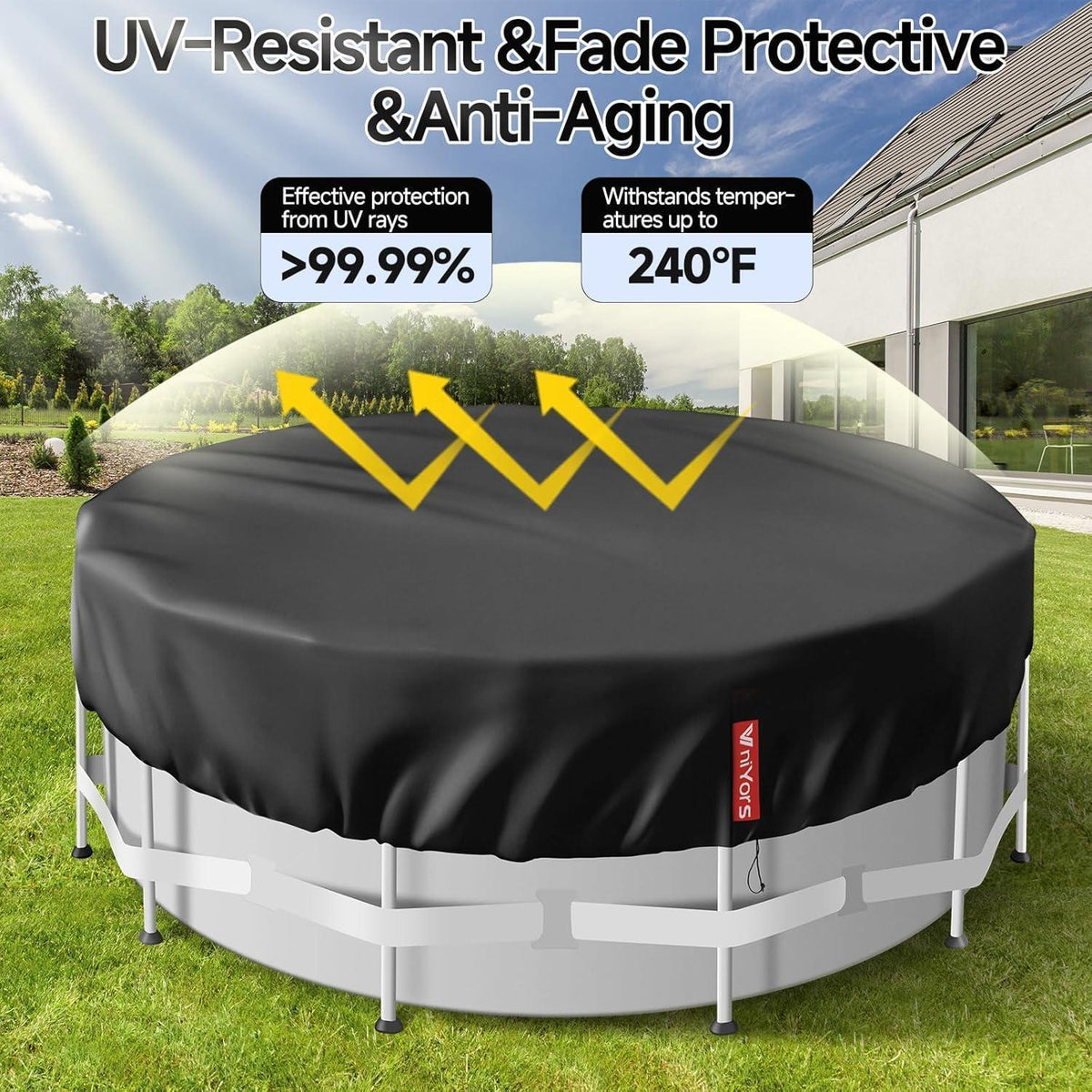 Runde Poolabdeckung 244cm – UV-Schutz & Sauberkeit