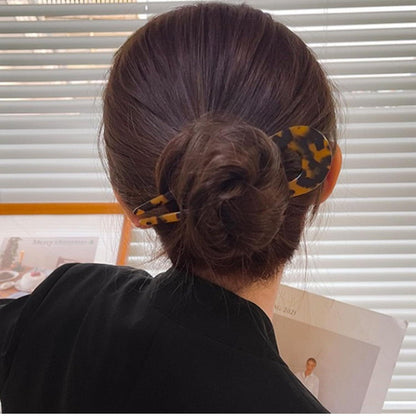 2er Set französische Haarnadeln Chignon U-förmig für Damen
