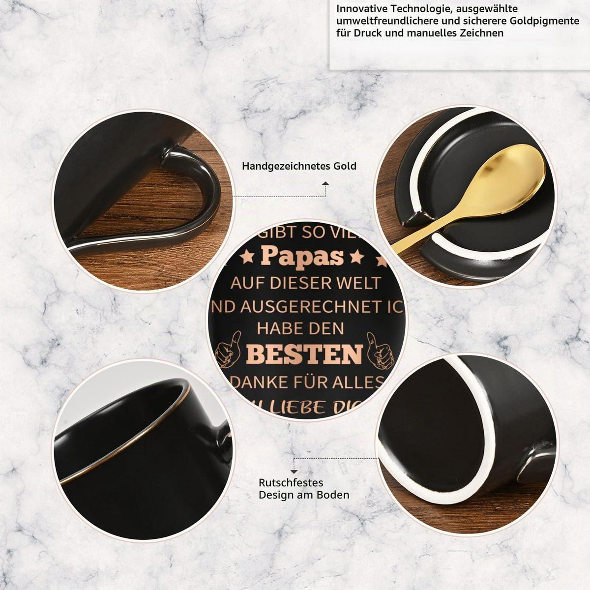 Kaffeetasse Papa – "Ich liebe dich" Geschenk Vatertag Geburtstag