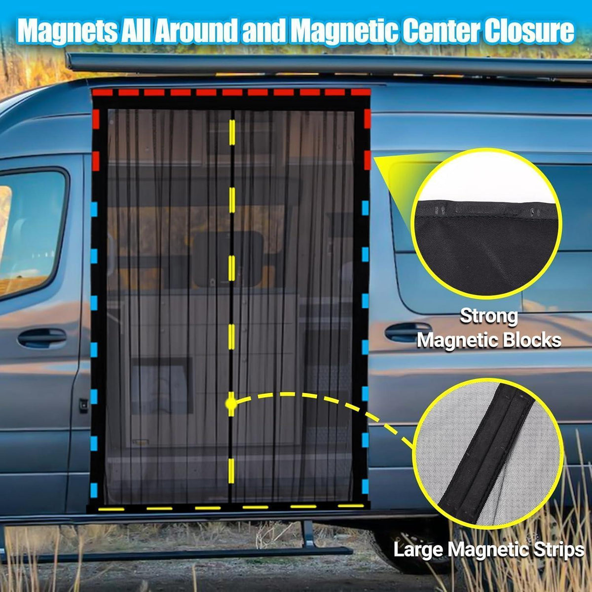 Van Moskitonetz mit Magnetverschluss – Insektenschutz für Transporter