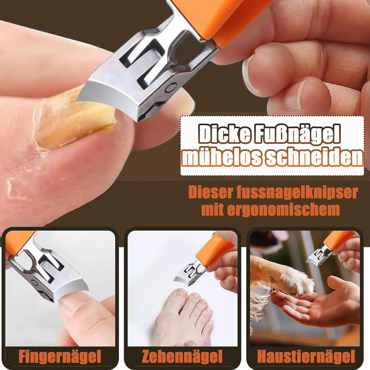 Gebogene Fußnagelschere Set – Präzise & Ergonomisch