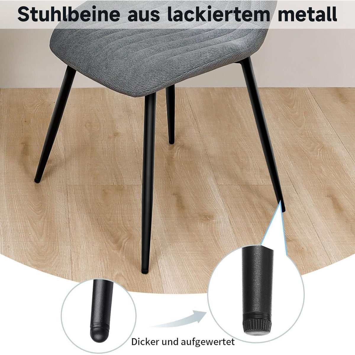 Esszimmergruppe Holz mit 4 Stühlen, 140x80 cm, Modern