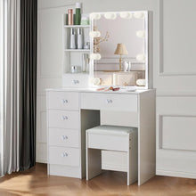 Schminktisch LED-Beleuchtung Frisiertisch Make-up MDF-M39