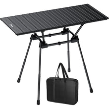 Aluminium Campingtisch klappbar, 4 Höhen, 88x40cm, Schwarz