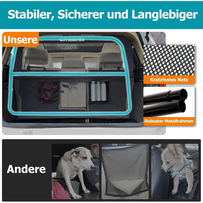 Hundegitter Auto Rücksitz & Kofferraum – Ausbruchsicher & Klar